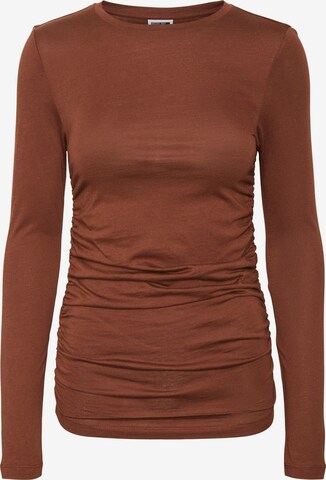 T-shirt 'APRIL' Noisy May Petite en marron : devant