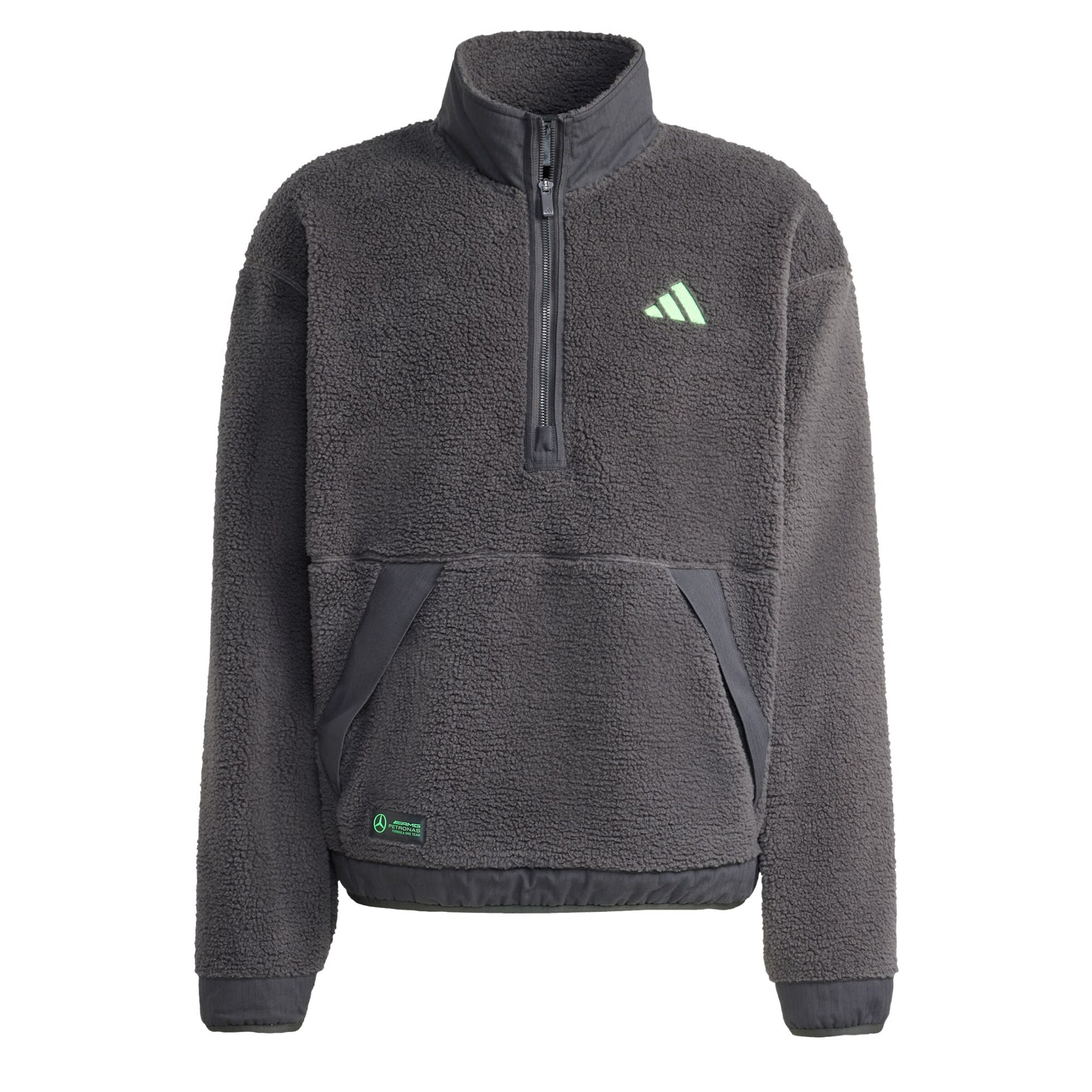ADIDAS PERFORMANCE - Chaqueta polar funcional 'Mercedes - AMG Petronas Formula One Team Premium Sweat Half-Zip' en gris: frente
