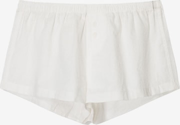 BershkaLoosefit Hlače - bež boja: prednji dio