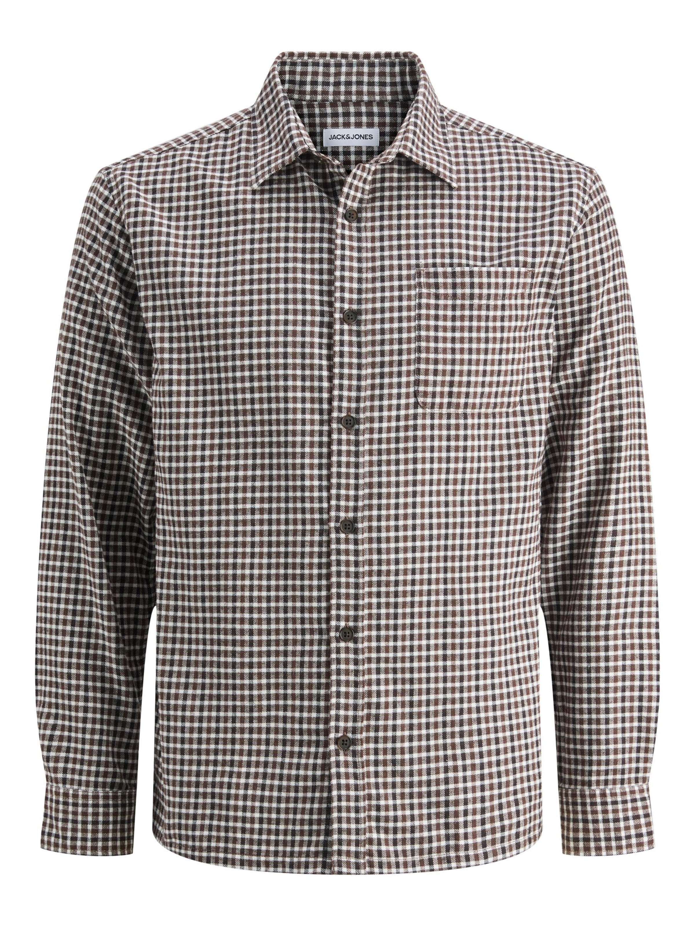 JACK & JONES - Ajuste regular Camisa en marrón: frente