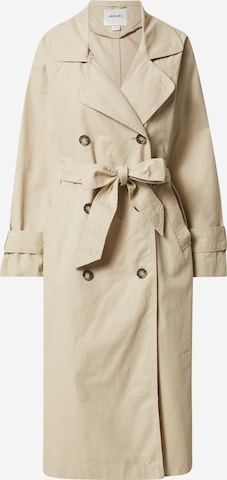 Manteau mi-saison Monki en beige : devant