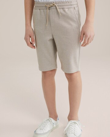 WE Fashion Slimfit Byxa i beige: framsida