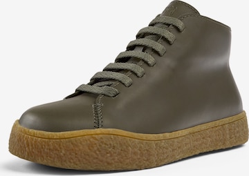 CAMPER Lace-Up Ankle Boots 'Peu Terreno' in Green: front