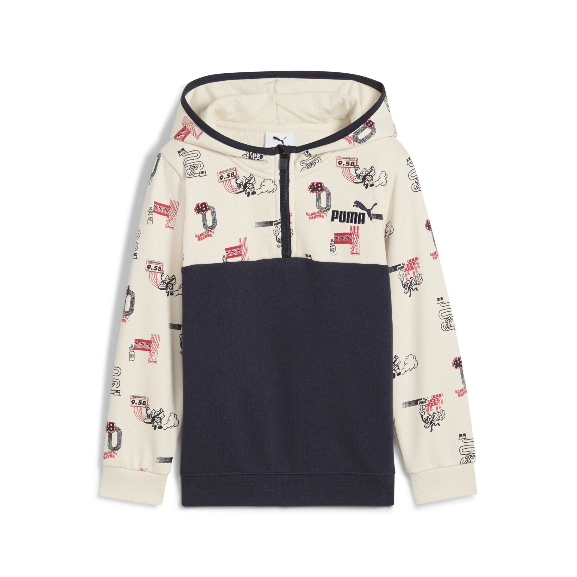 PUMA Sportsweatshirt 'Little Runners' in Blau: Vorderseite