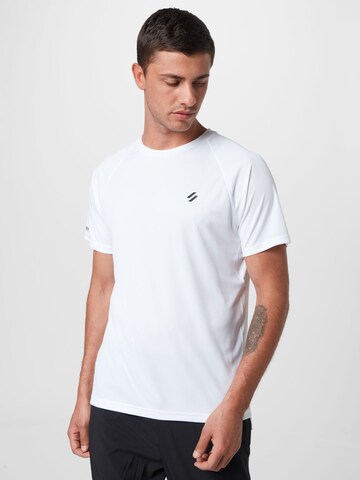 Superdry Performance Shirt in White: front