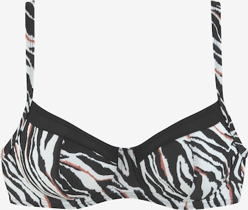 T-shirt Top per bikini di s.Oliver in nero: frontale