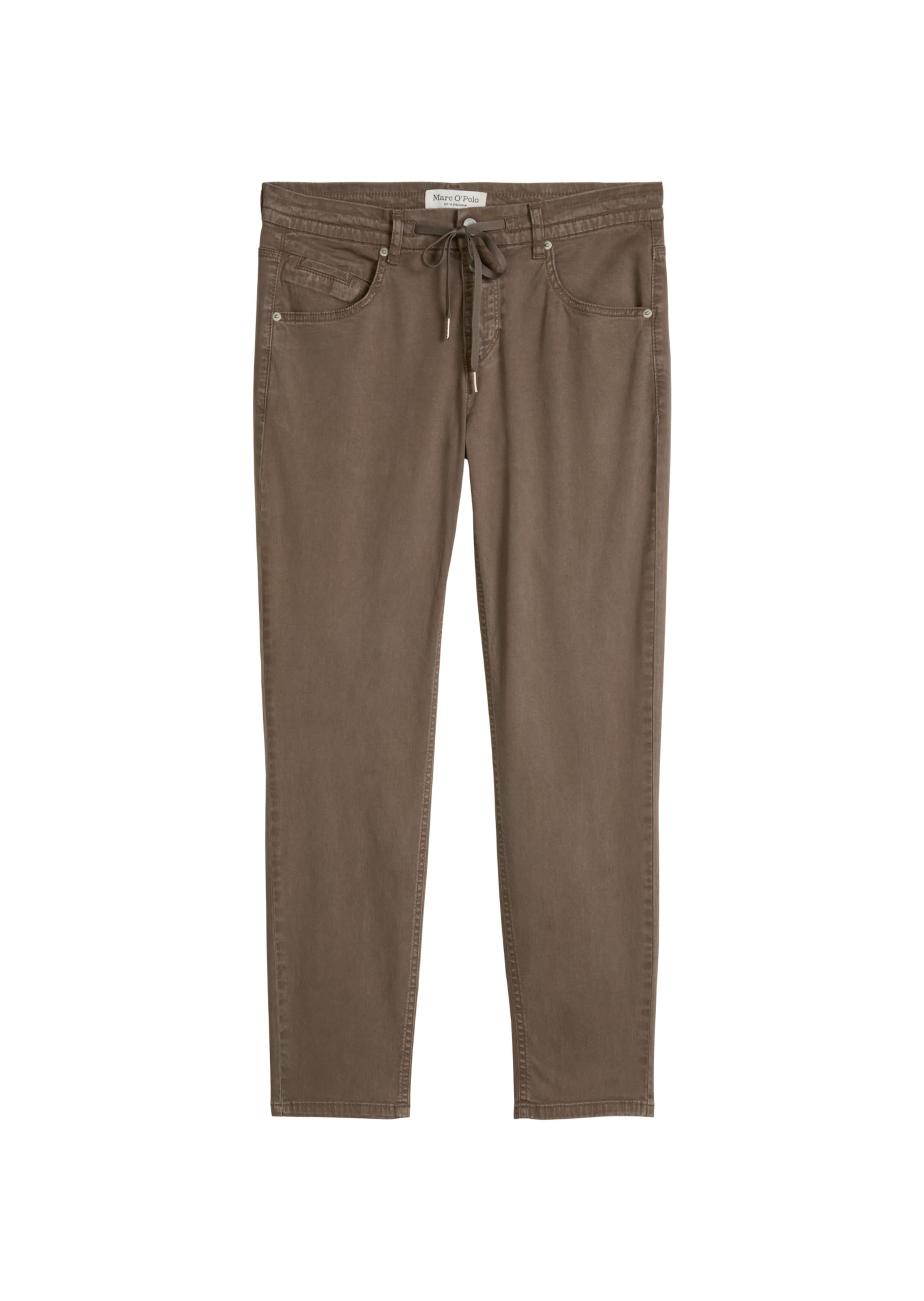 Marc O'Polo Loose fit Trousers 'Theda' in Brown: front