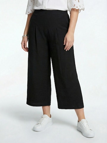 Guido Maria Kretschmer Curvy Широкий Штаны 'Jessica' в Черный: спереди