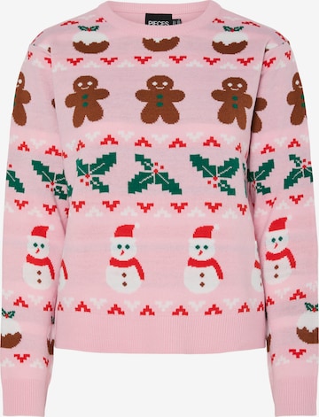 rožinė PIECES Megztinis 'PCJolly XMas': priekis