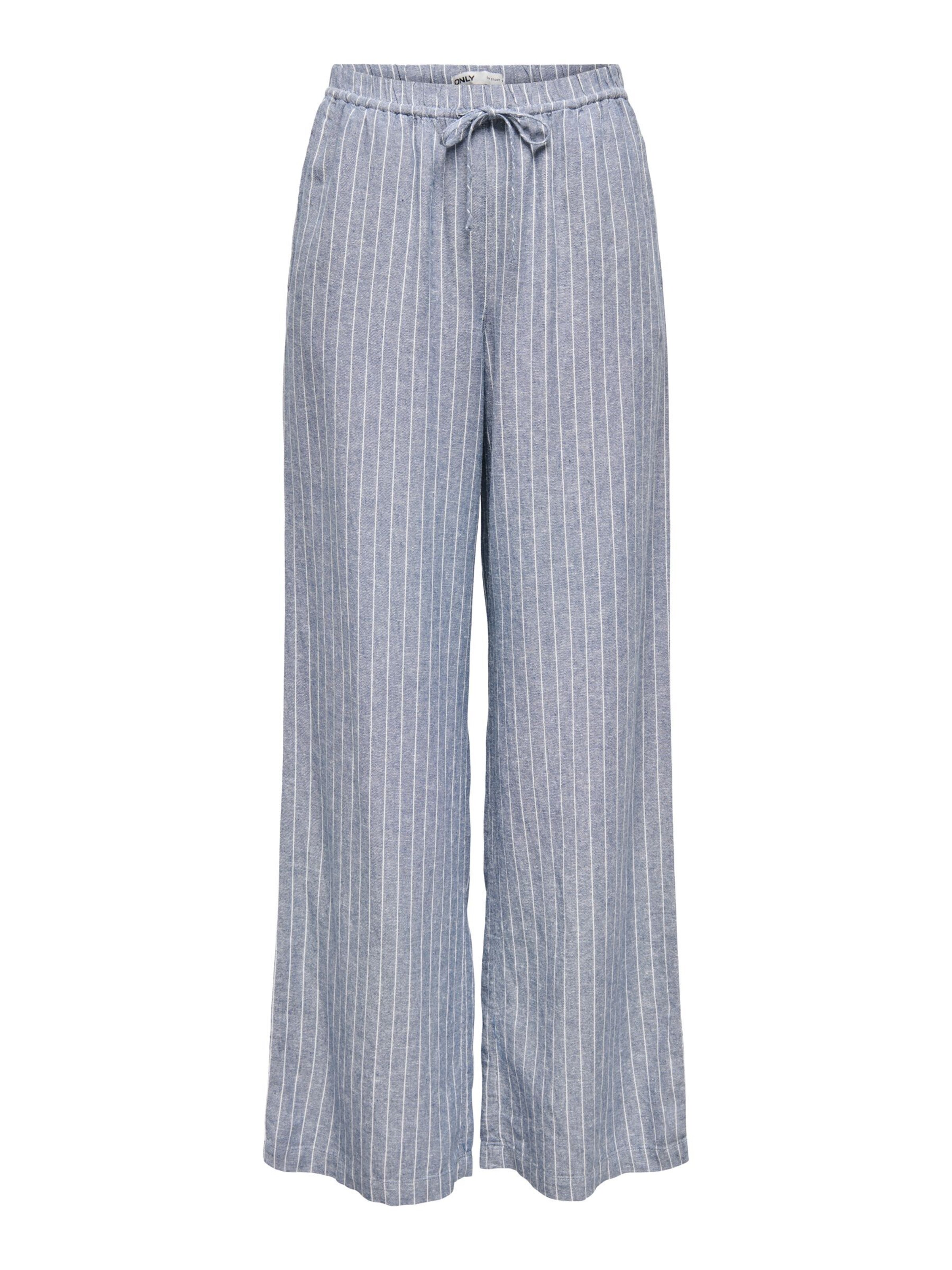 ONLY Broek 'ONLLUDO' in de kleur Blauw / Wit, Productweergave