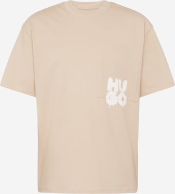 Maglietta 'Dampato' di HUGO in beige: frontale