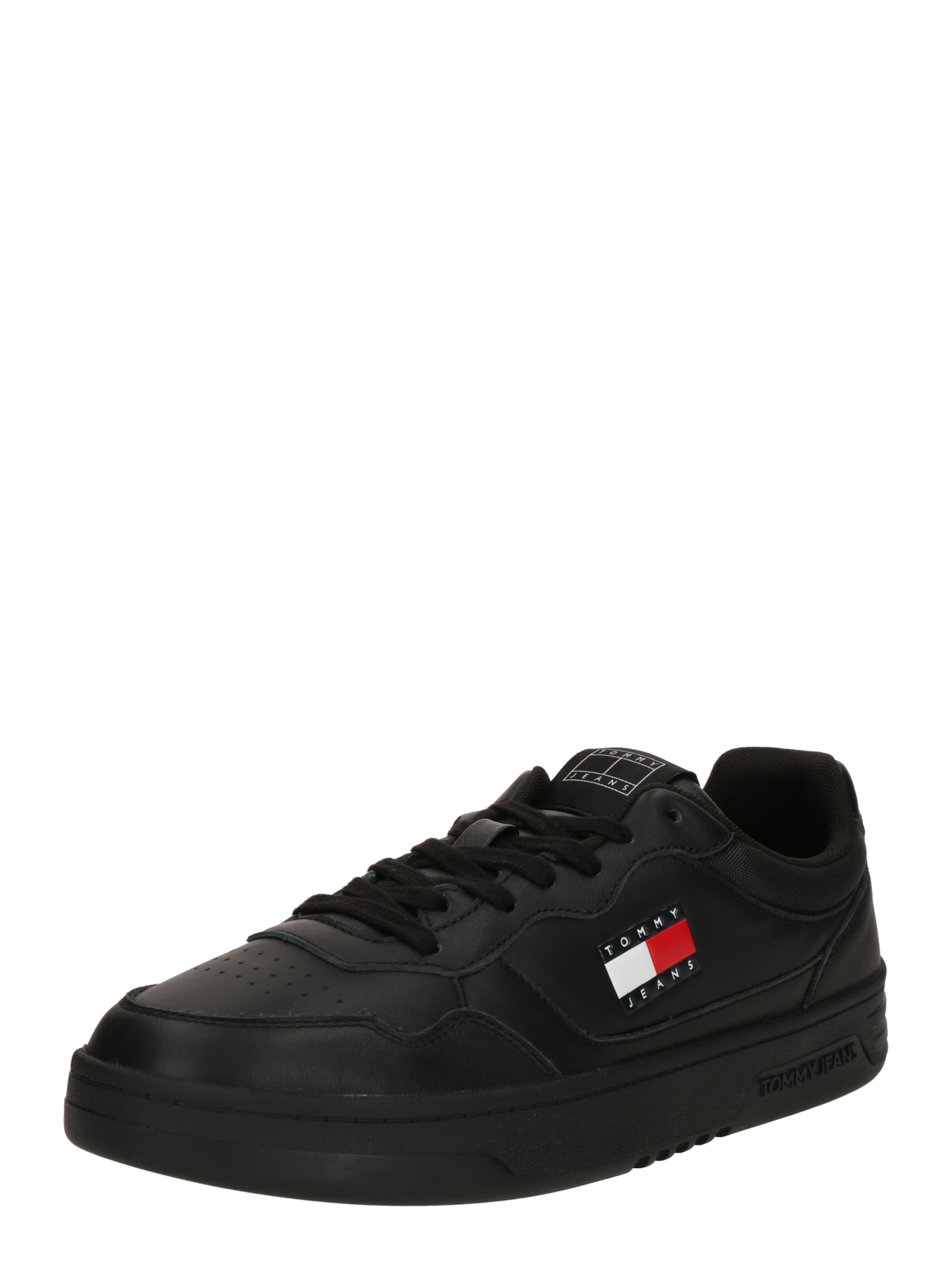 Tommy Jeans - Zapatillas deportivas bajas 'Ess' en negro: frente