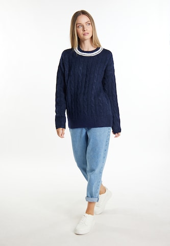 DreiMaster Maritim Sweater 'Eissegler' in Blue