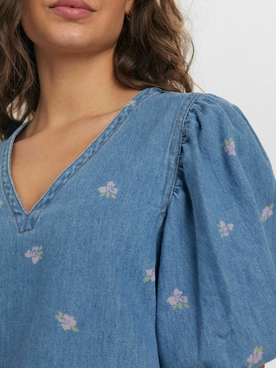 NÜMPH Pusero 'IBIZA' värissä sininen denim / vihreä / lila, Tuotenäkymä