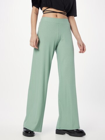 LOVJOI Wide leg Broek 'MYRINEA' in Groen: voorkant