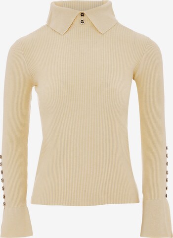 Pull-over caissa en beige : devant