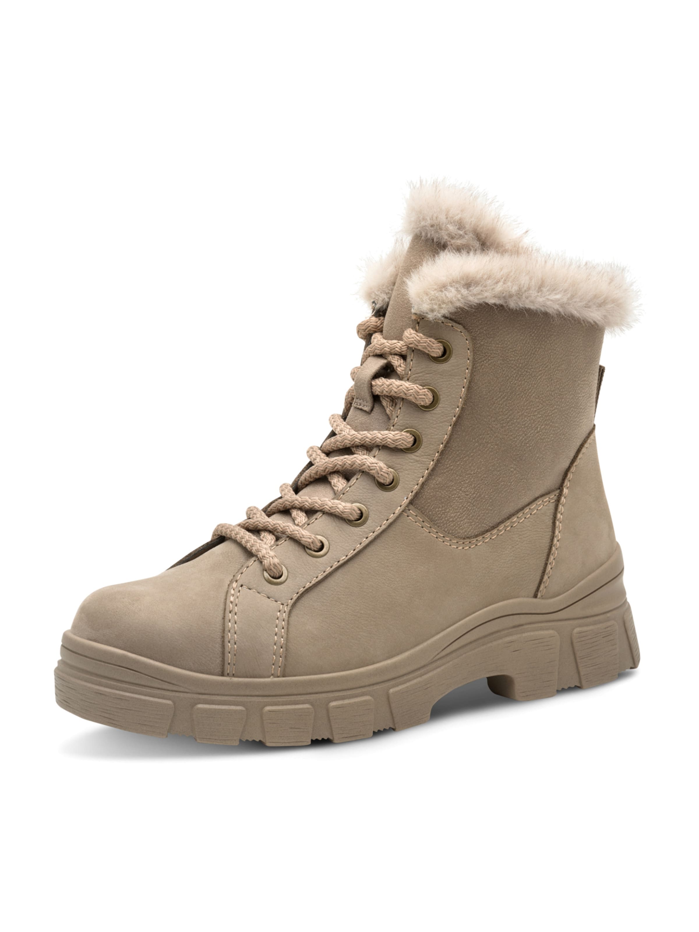 Tamaris Schnürstiefelette in Beige: Vorderseite