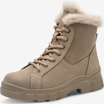 Tamaris Lace-up bootie in Beige: front