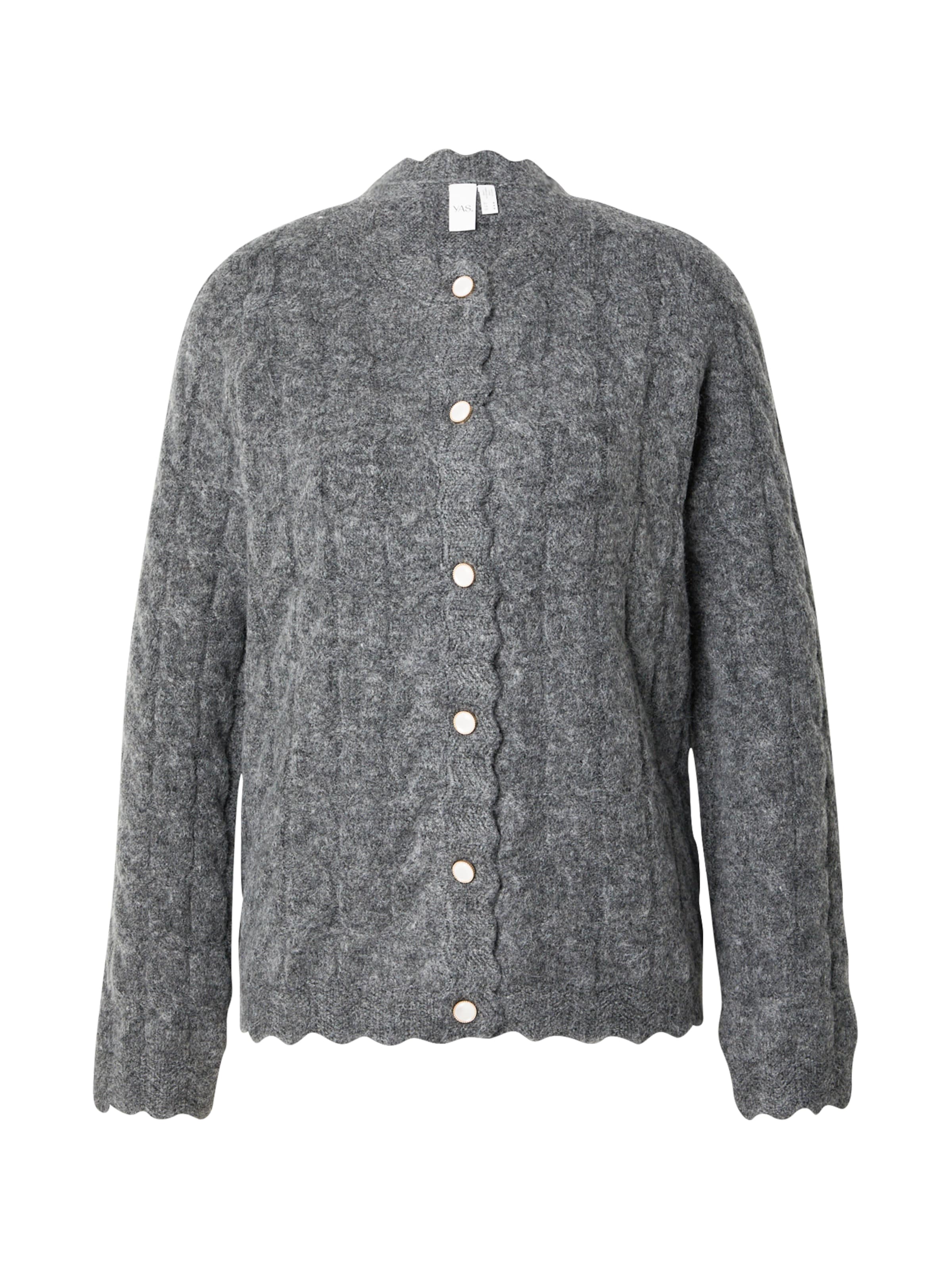 YAS Knit cardigan 'YASBUBERA' in Grey: front