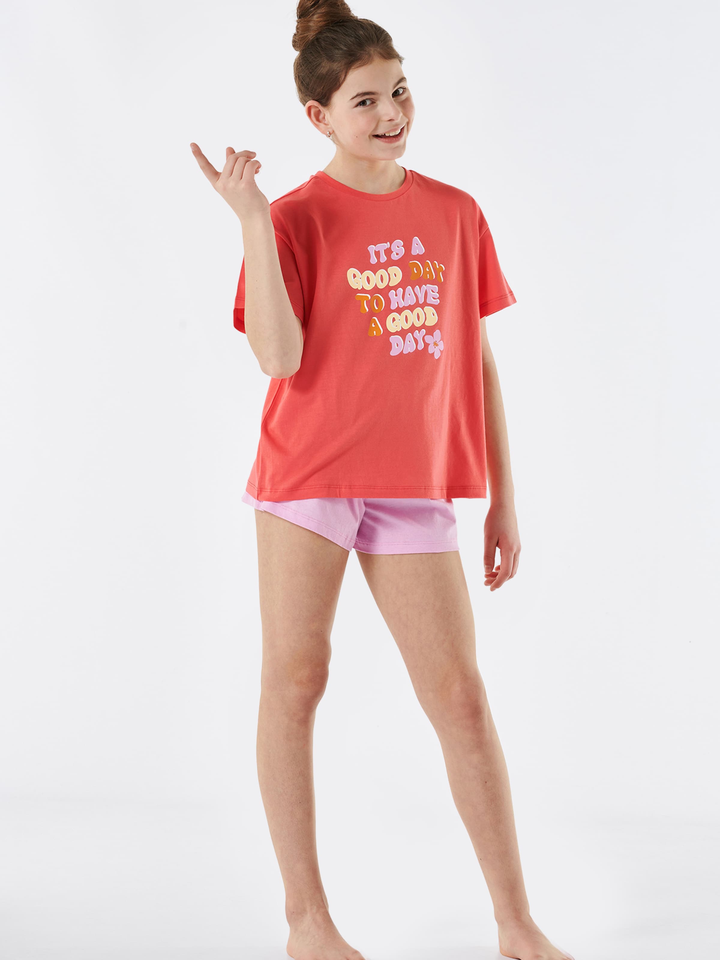 SCHIESSER - Pijama en rojo