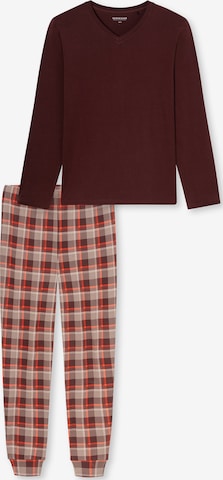 SCHIESSER Long Pajamas ' Casual Essentials ' in Beige: front