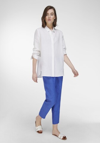 Peter Hahn Loose fit Pleat-Front Pants in Blue