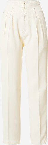 BOSS Regular Pleat-Front Pants 'Tecla' in White: front