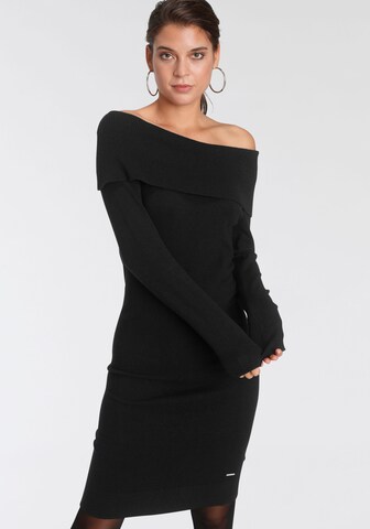 LAURA SCOTT Knitted dress 'Carmen' in Black: front