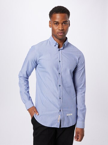 SCOTCH & SODA Slim fit Button Up Shirt in Blue: front