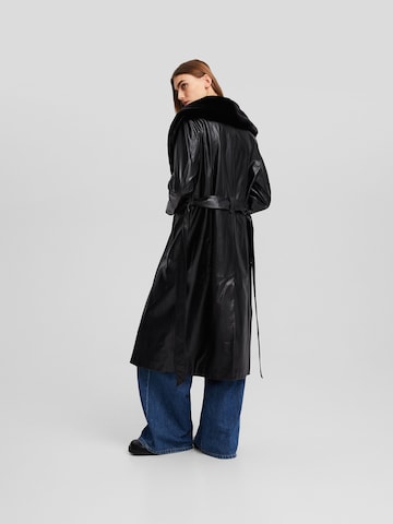 Bershka Between-seasons coat in Black