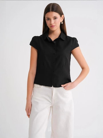 MixRay Bluse in Schwarz