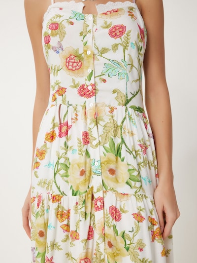 Abito camicia Happiness �İstanbul di colore giallo / verde / rosa / bianco, Visualizzazione prodotti