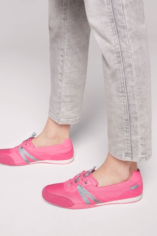 Soccx Veganer Sneaker Ballerina mit Glitzer-Details in Pink: predná strana