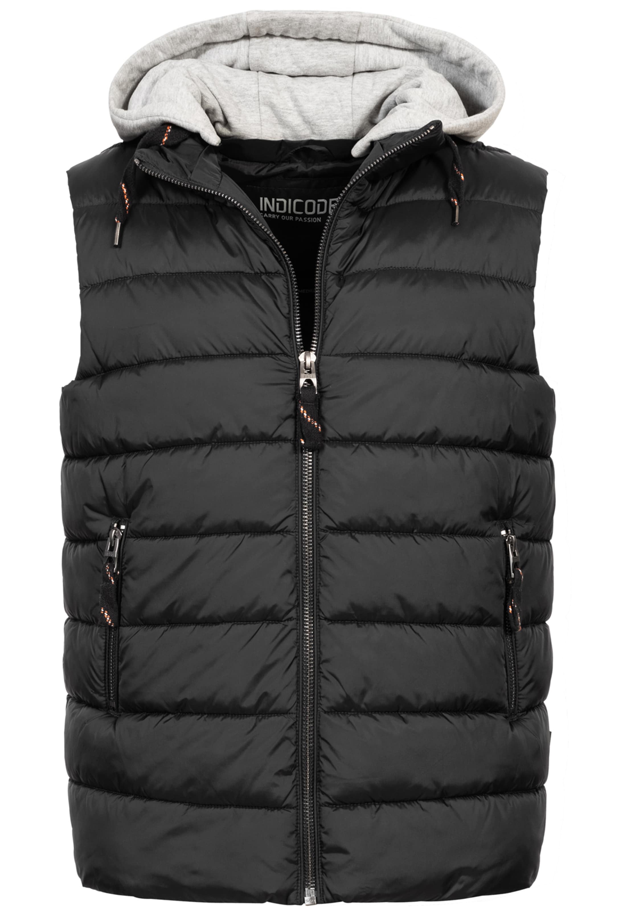INDICODE JEANS Bodywarmer in Zwart: voorkant