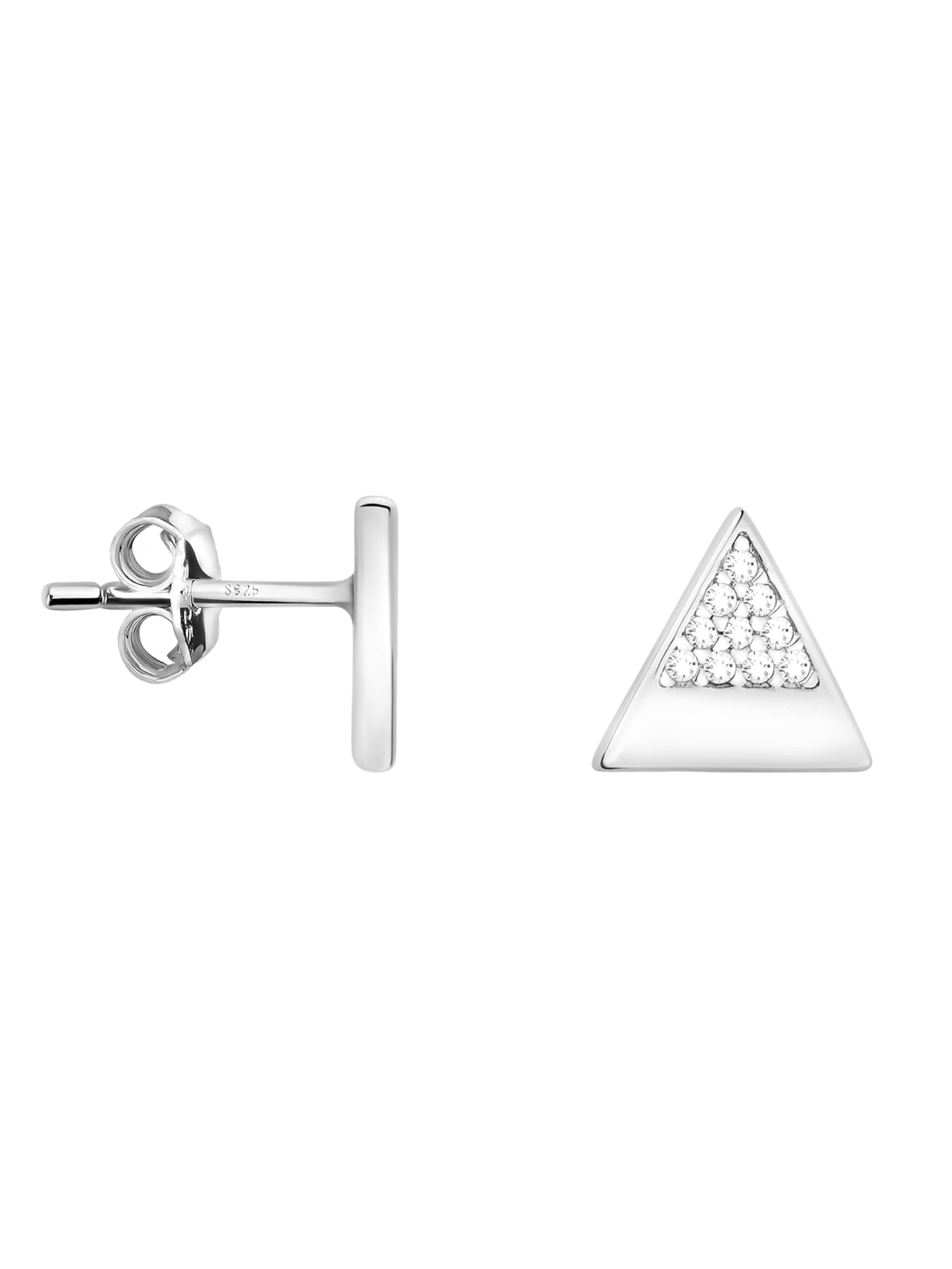 Sofia Milani Ohrringe 'Triangle'‌‌‌‌‌‌‌ in Silber: Vorderseite