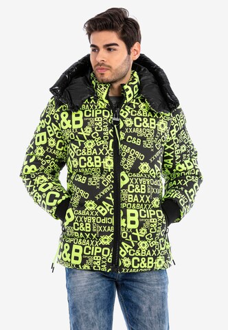 CIPO & BAXX Winter jacket in Green: front