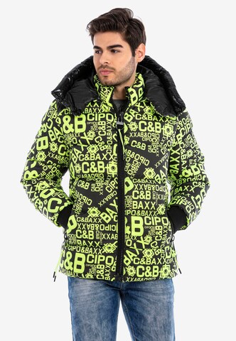 CIPO & BAXX Winter Jacket in Green: front