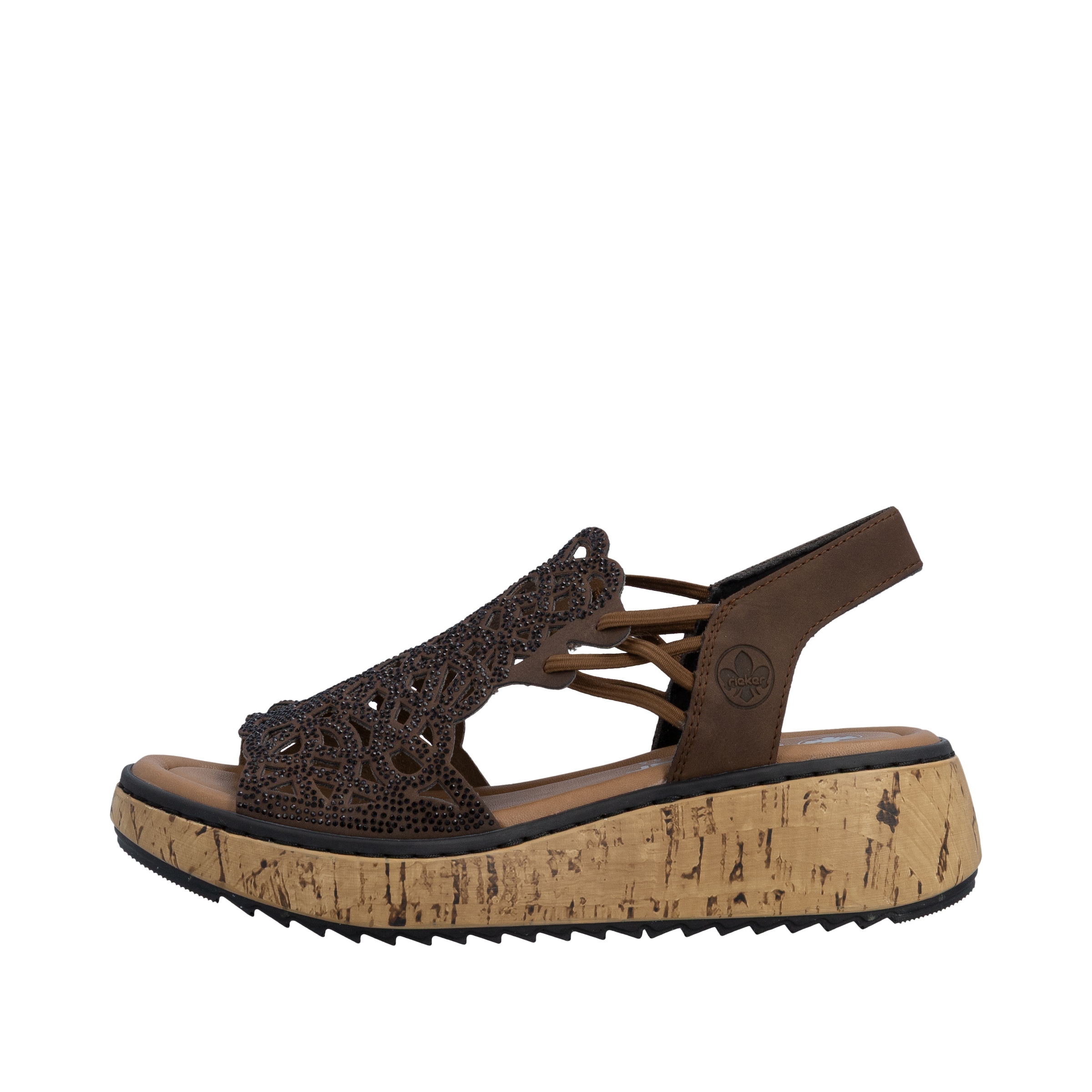 Rieker Strap sandal 'V1765' in Brown