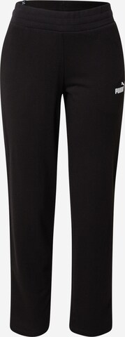 Regular Pantalon de sport 'Essential' PUMA en noir : devant