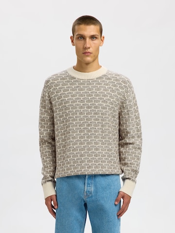 SELECTED Neulepaita 'SLHKEITH' värissä beige: etupuoli