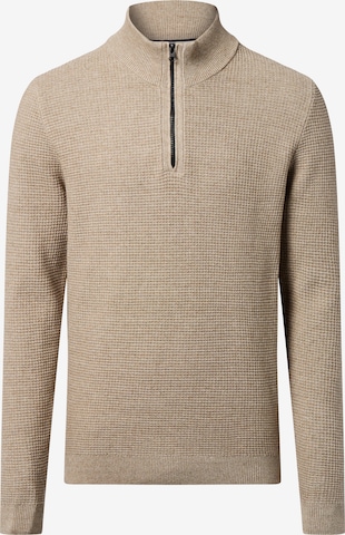 Pull-over Nils Sundström en beige : devant
