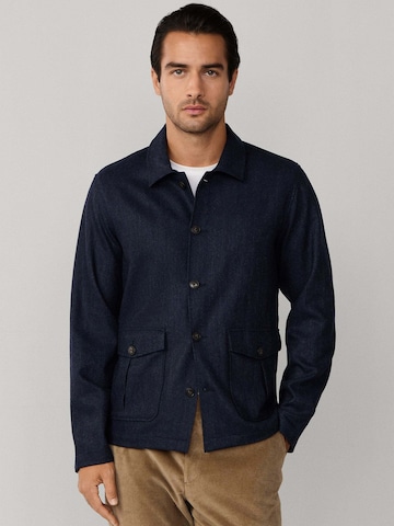Hackett London Tussenjas in Blauw: voorkant