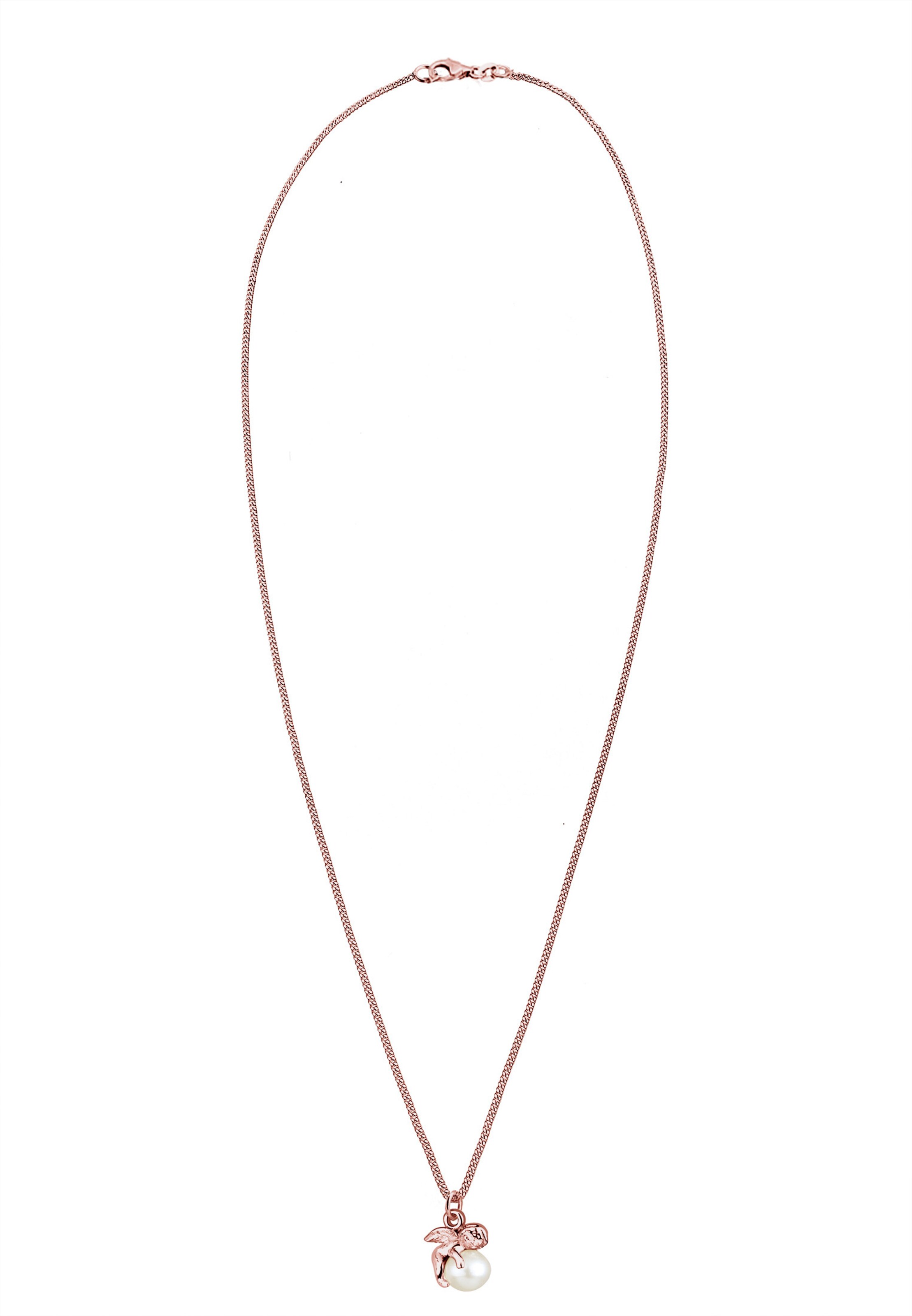ELLI Kette 'Engel' in rosegold / weiß, Produktansicht