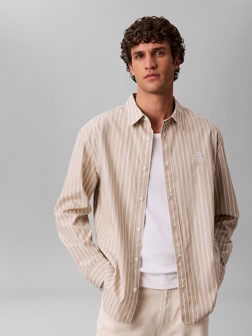 Calvin Klein Jeans Comfort Fit Hemd in Grau: Vorderseite