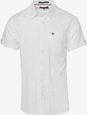 KOROSHI Regular fit Button Up Shirt in White: front