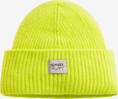SENSES.THE LABEL Strickmütze ARI:ANE mit Label Patch in 55-60 in gelb, Produktansicht