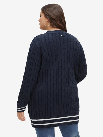 SHEEGO Knit Cardigan in Blue