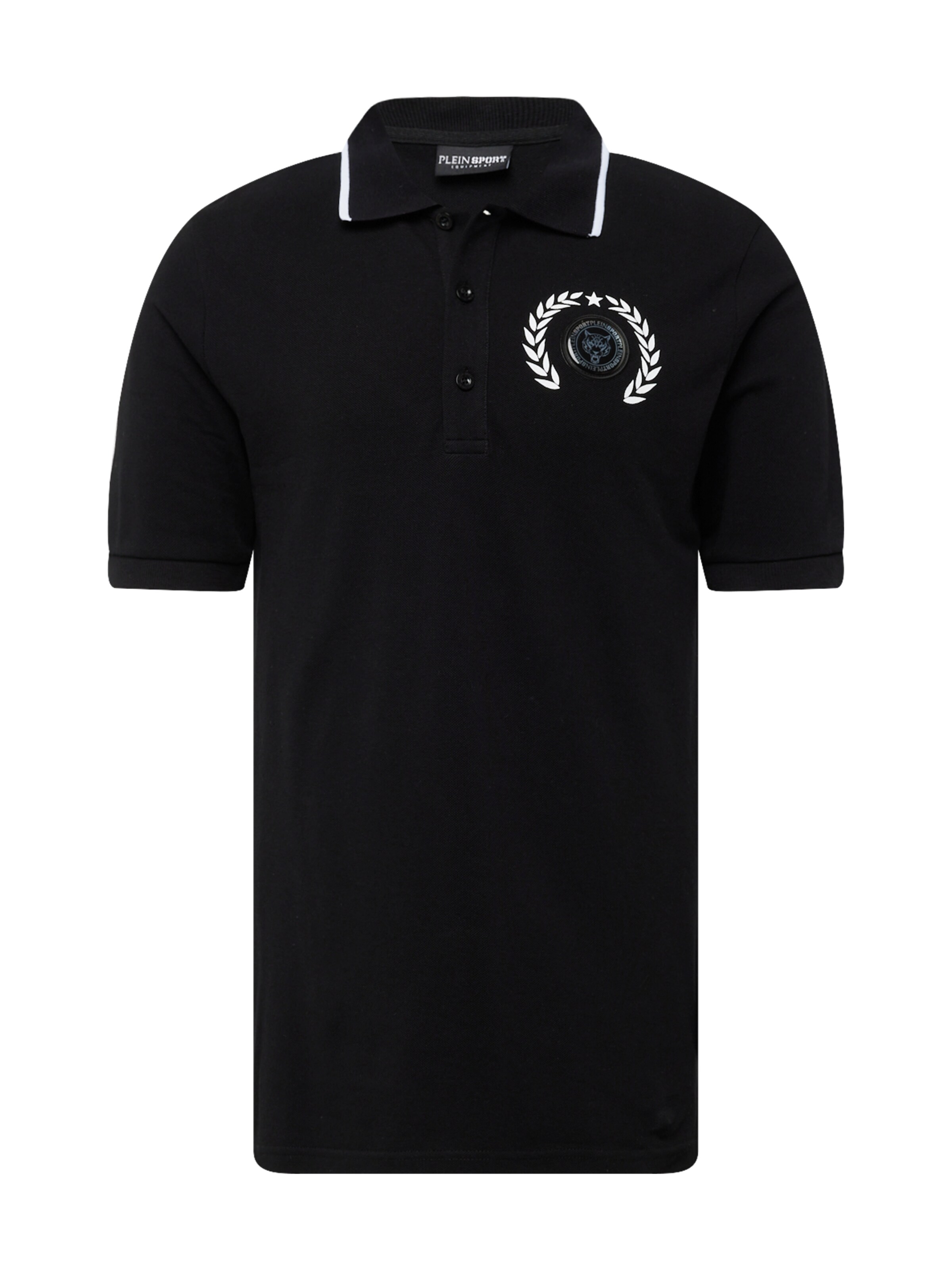 Plein Sport - Camiseta 'Carbon Tiger' en negro: frente