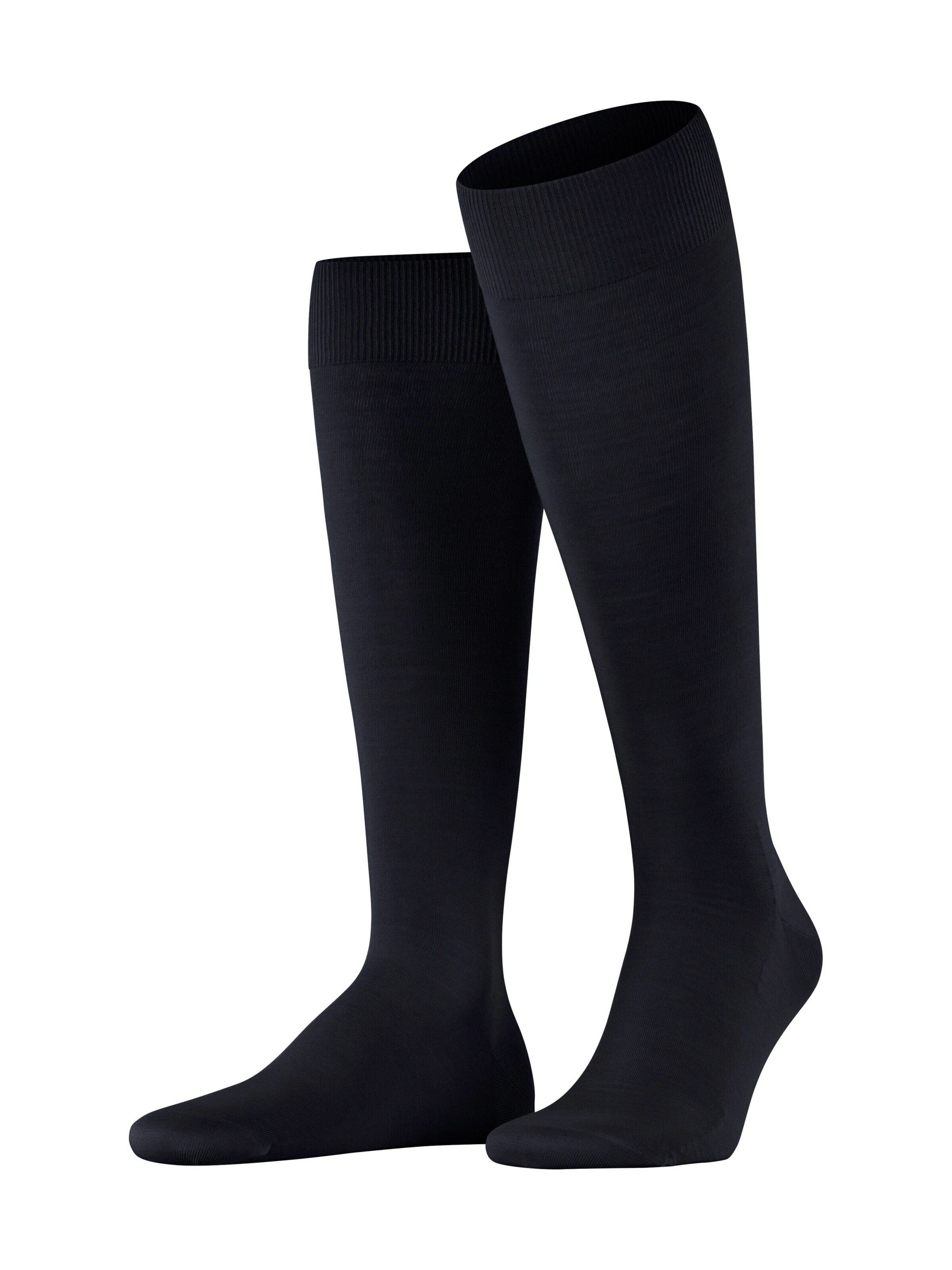 FALKE Knee High Socks 'ClimaWool' in Blue: front