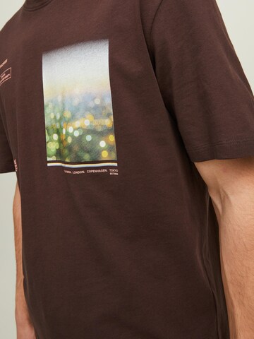 T-Shirt 'FIREFLY' JACK & JONES en marron